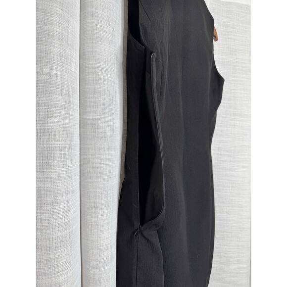 NWT REVOLVE & MINIMALIST lovers COMMENSE Black Linen Blend V-Neck Dress Sz Small - Picture 4 of 7